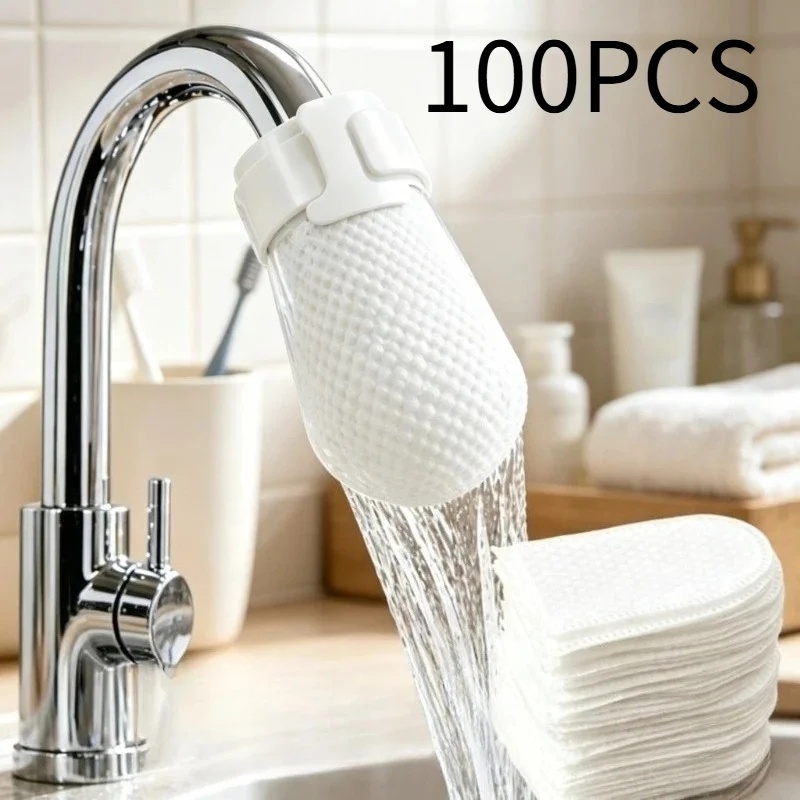 100Pcs Water Filter Cartridges with 10 Fastening Straps, Universal Household Filter Kit for Rust Sand Sediment Removal