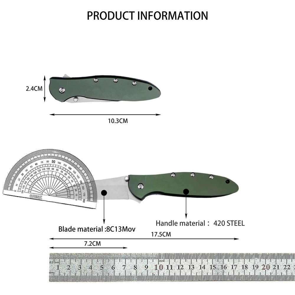 سكين KS 1660 قابل للطي - التخييم في الهواء الطلق، المشي لمسافات طويلة، سكين الصيد التكتيكي، سكين جيب السفر، سكين EDC متعدد الوظائف #6