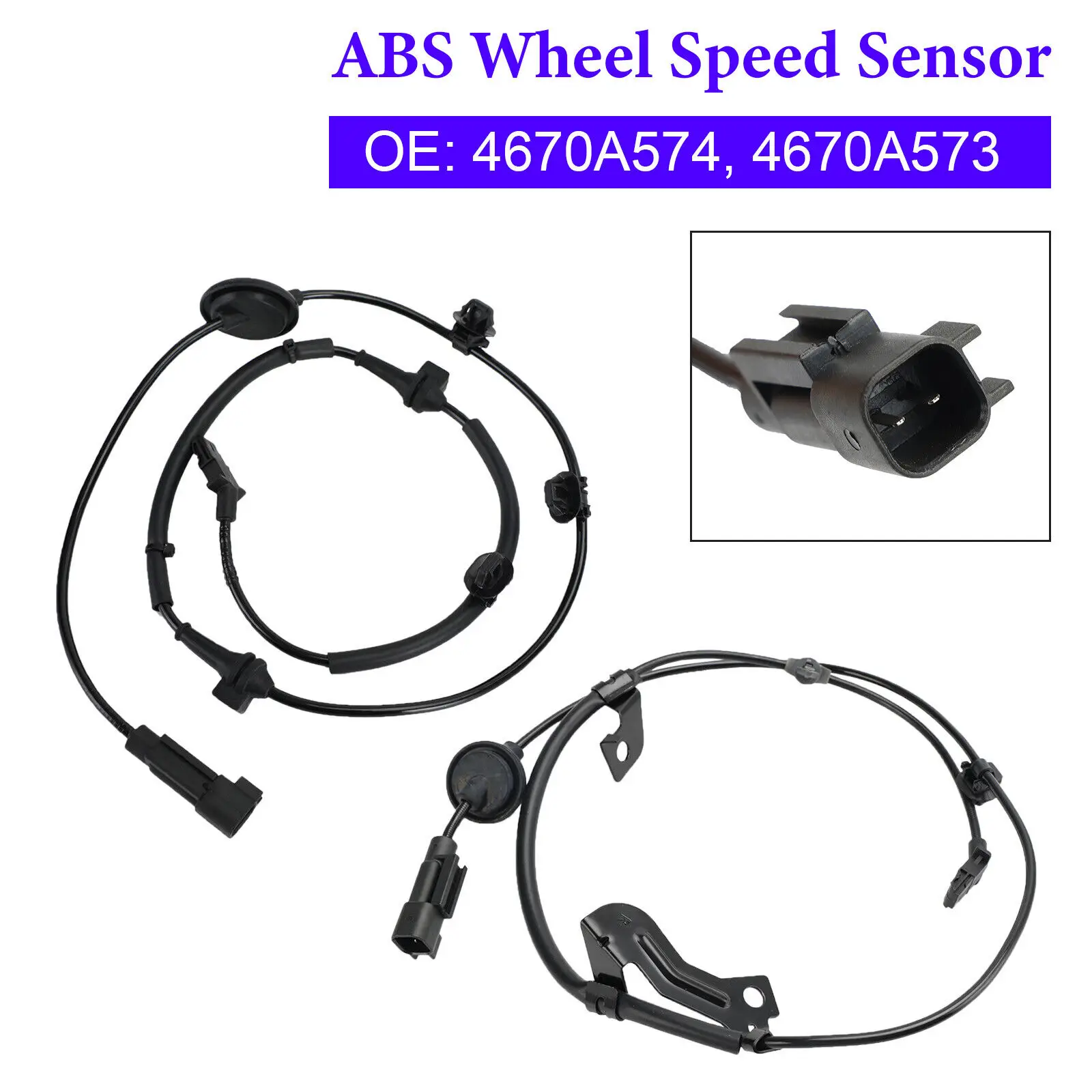 2Pcs Rear Left & Right ABS Speed Sensor For Mitsubishi Outlander III 2010-On U1