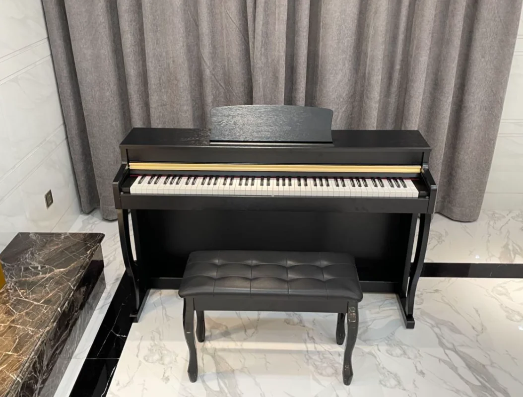 Smart Electric Piano White and Black and Wal Nut Color  Wood Grain Professional Button Hammer Progressive
