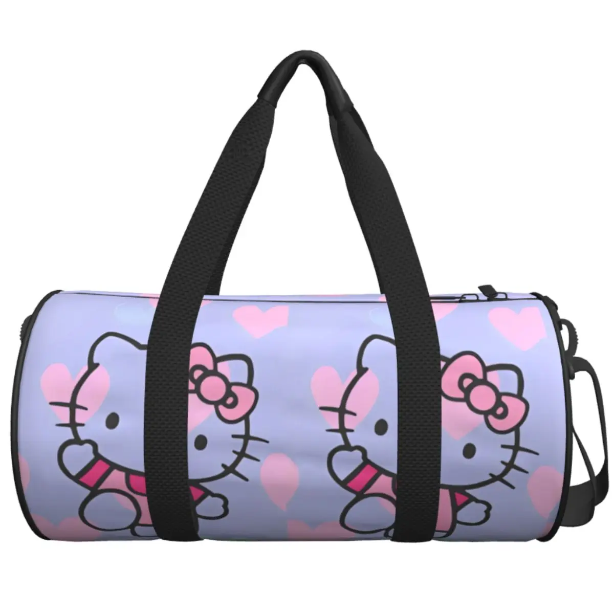 

Kawaii Hello Kitty Travel Bag Cute Cartoon Swimming Gym Bag Men's Large Capacity Colorful Sports Fitness BagsOxford Handbags