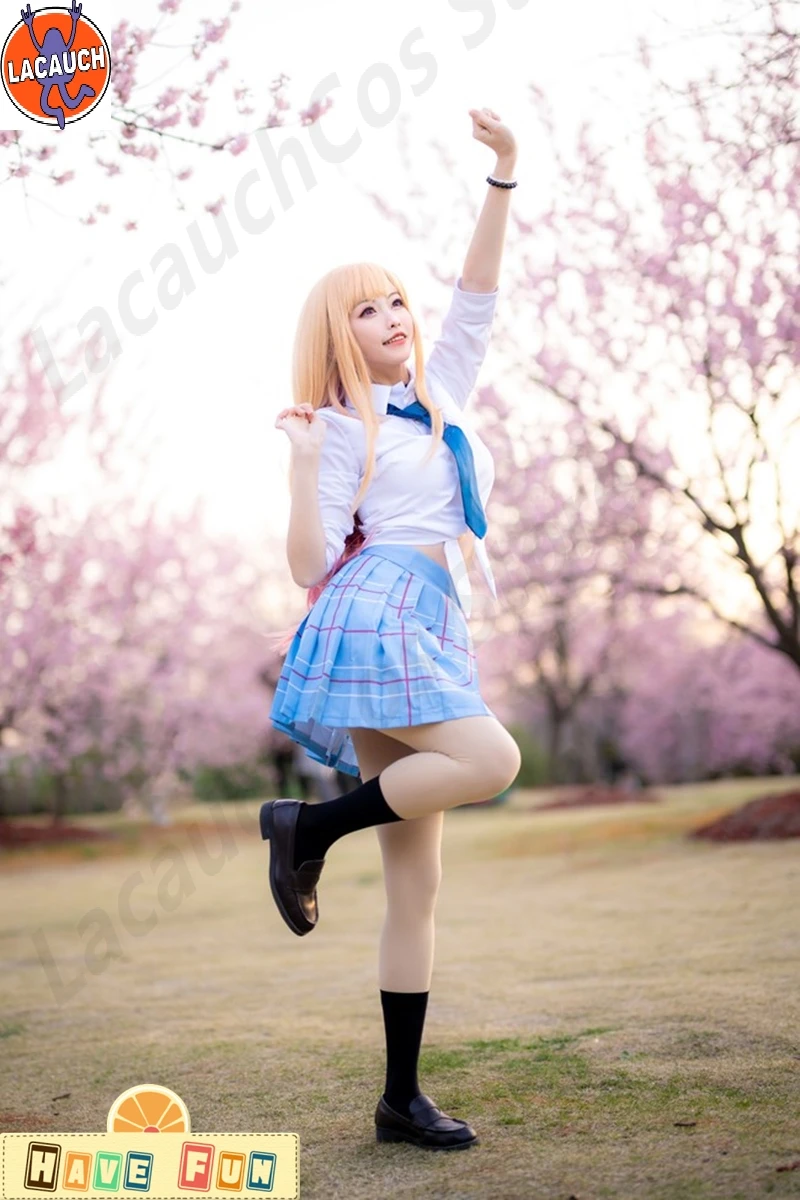 アニメ「私のドレスアップダーリン」マリン・キタガワ、五条悟コスプレ衣装、ウィッグと靴付きスクールユニフォームJK、女性と男性向け