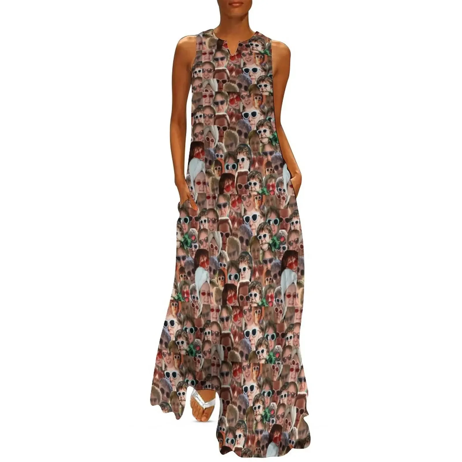 

Lewis Capaldi Collage Repeat Print Long Dress sexy dress Dress women for women summer beach