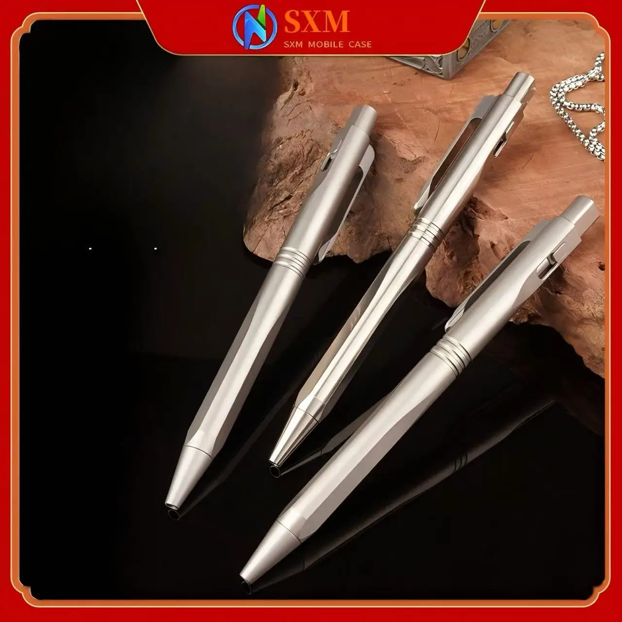Titanium portable tactical pen business office pen titanium press gel pen