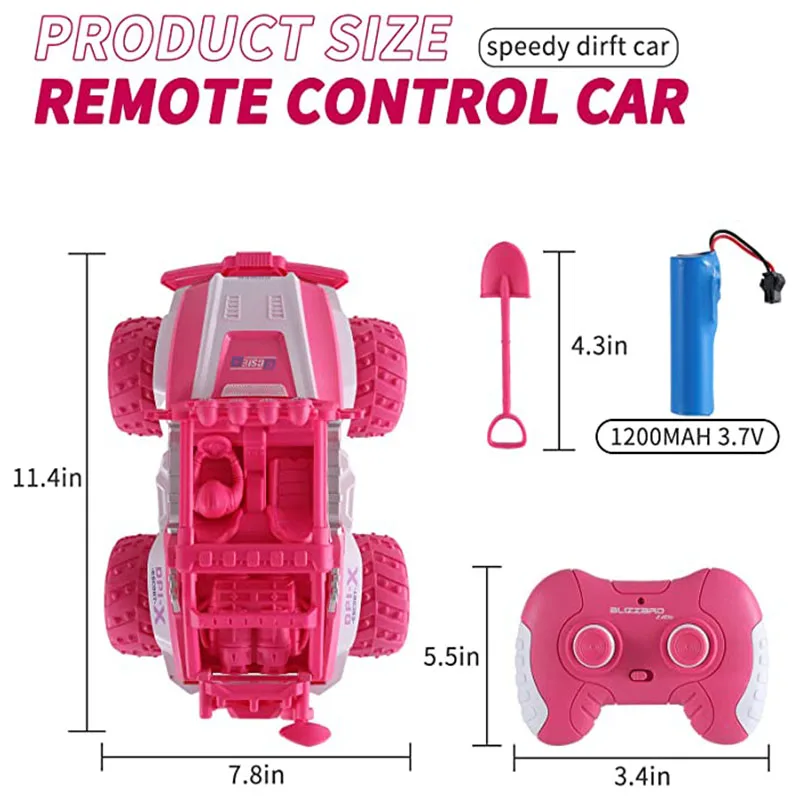 Voiture télécommandée tout-terrain pour enfants, camion versiRC, véhicule télécommandé, jouets pour garçons et filles, cadeaux d'anniversaire pour enfants, 2.4G, 1:12