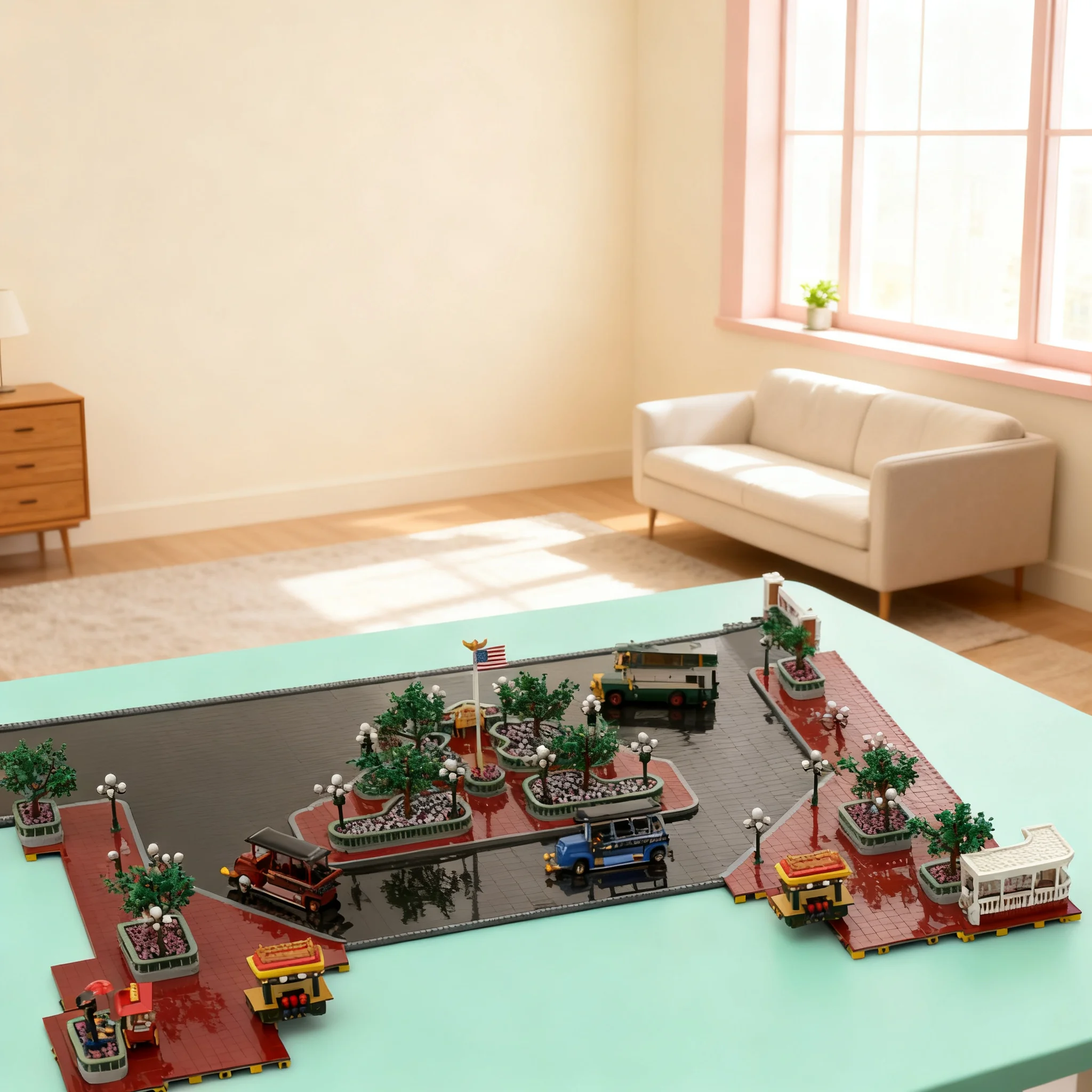 14020pcs MOC Disnay Magic Kingdom Town Square Plaza Model Building Blocks Christmas Gift Toy Architecture Brick Assemble DIY