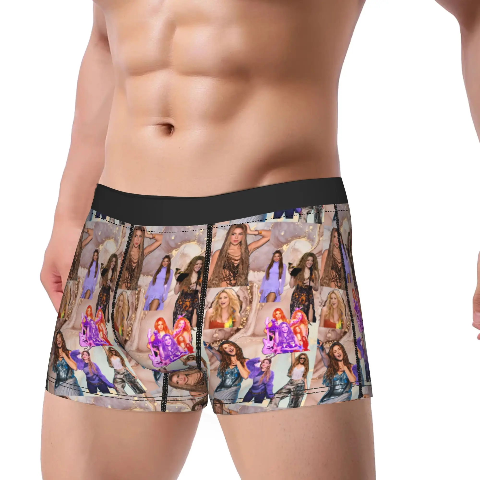 Man Shakira Colombian Singer Boxer Briefs Shorts Panties Breathable Underwear  Homme Funny Plus Size Underpants