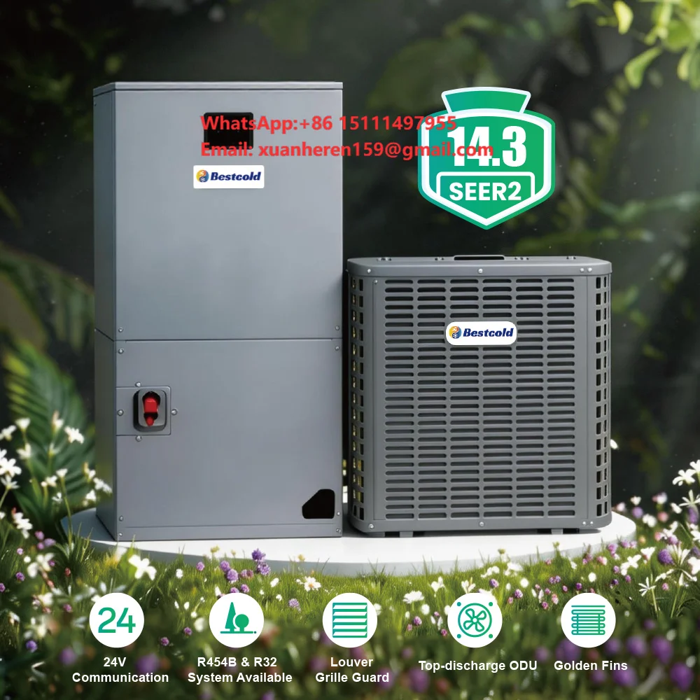 Bestcold 14.3 SEER2 Air Handler Unit R32 24V Communication Top-discharge Indoor Unit for North America Smart Air Conditioner