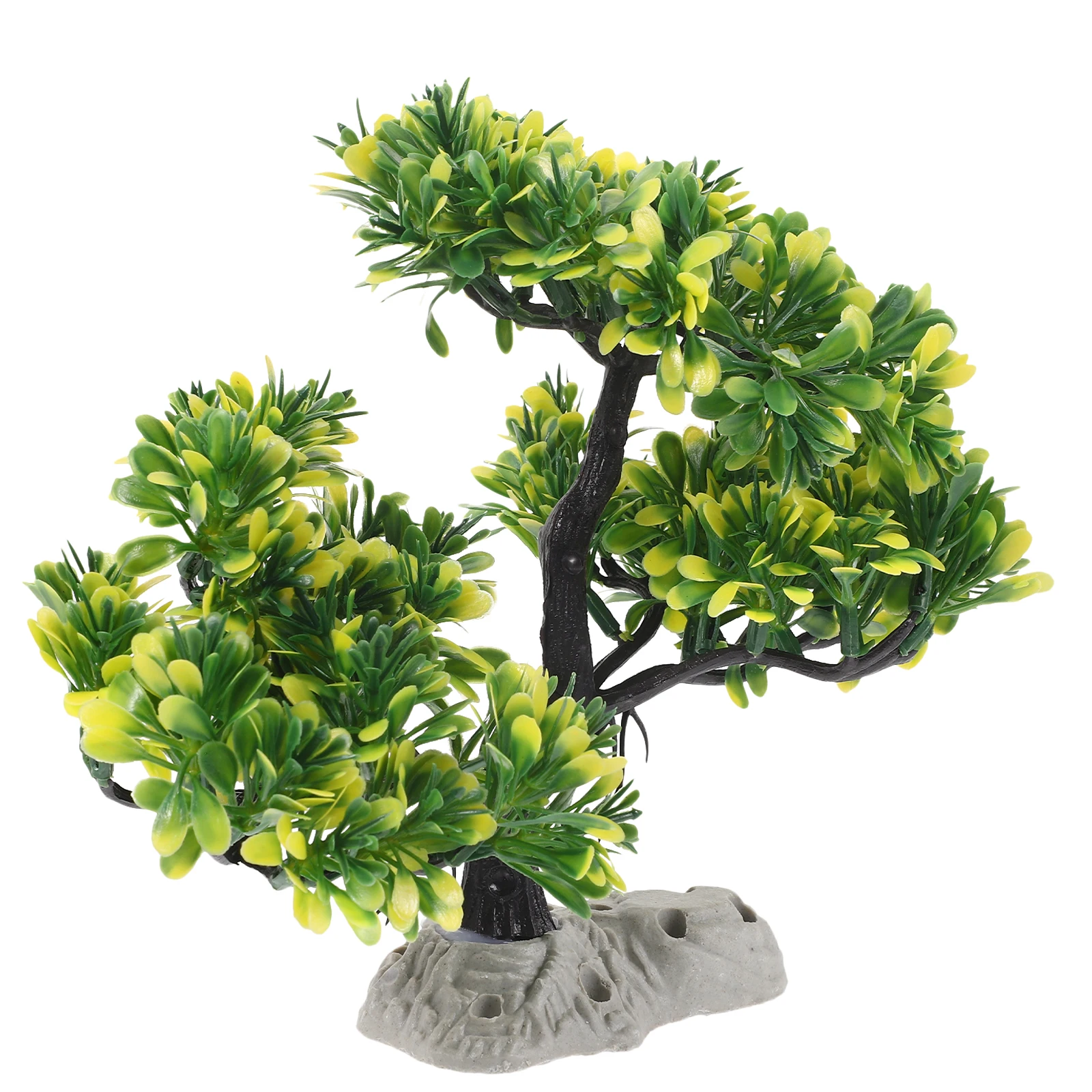 

Artificial Pine Bonsai Decor Plastic Accessories for Fish Tank Landscaping Realistic Aquarium Plants Decorations Promoting