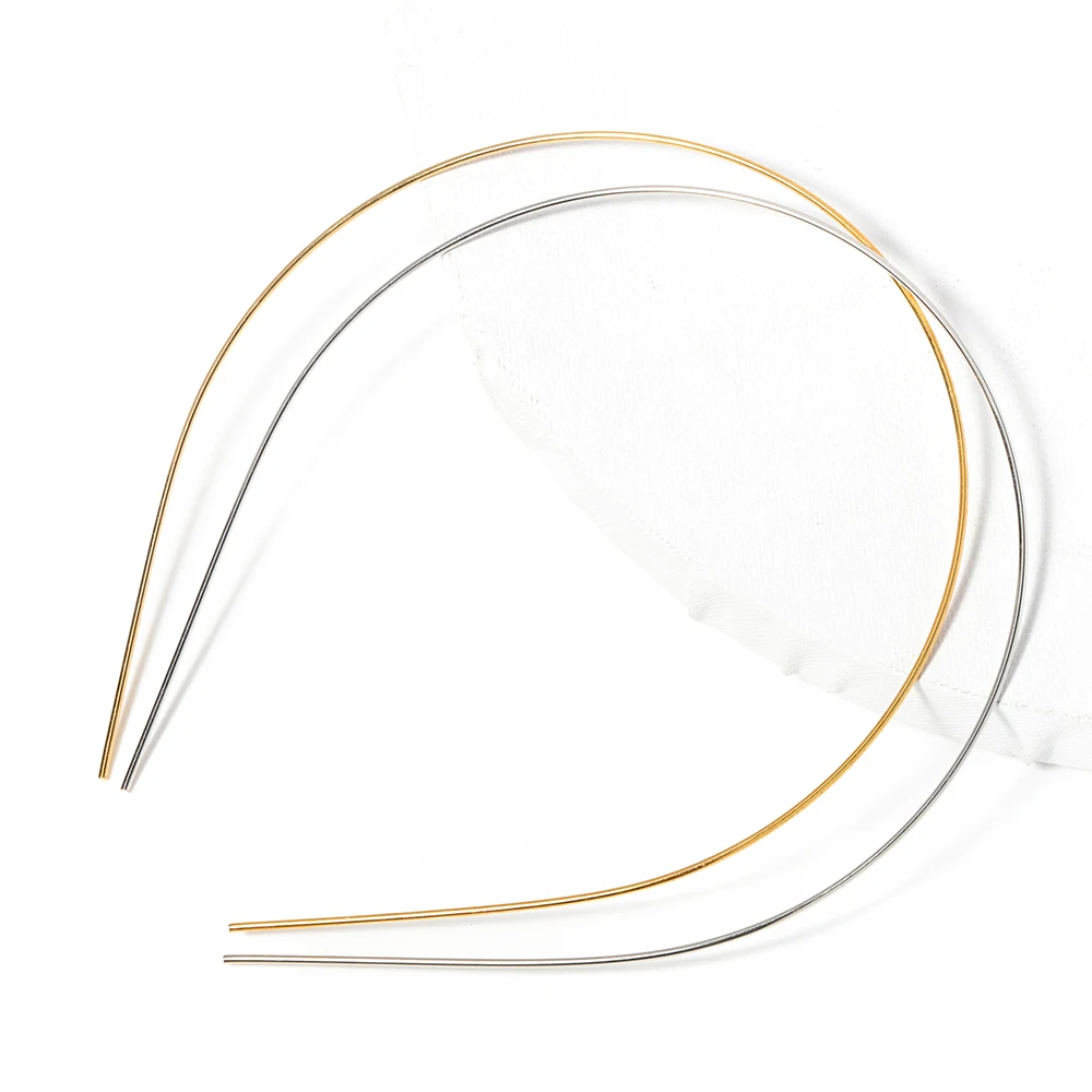 10pcs 1.5mm Metal Headband Base Hairband Wire Rims Hoop for Headwear DIY Bride Wedding Hair Accessories