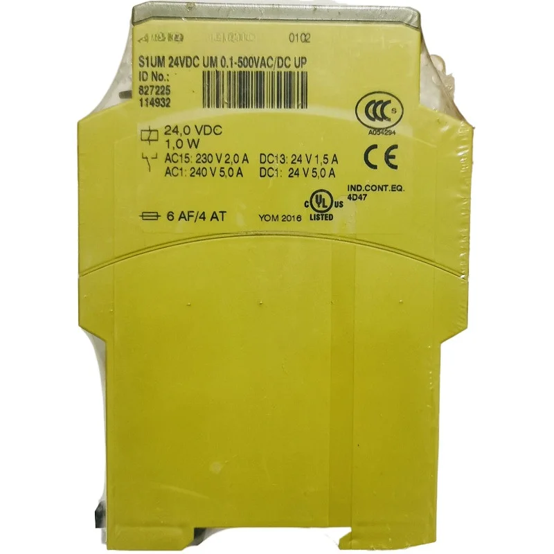 New For Pilz S1UM 24VDC UM 0.1-500VAC/DC UP 827225 Safety Relay Module