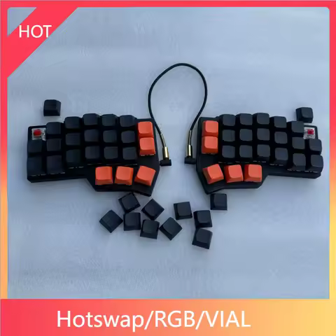 Corne V4 Wired Split Machinery Keyboards Layout Programmable QMK/VIAL Custom Black Hotswap RGB Horn V4 Mx Split Keyboard Kit