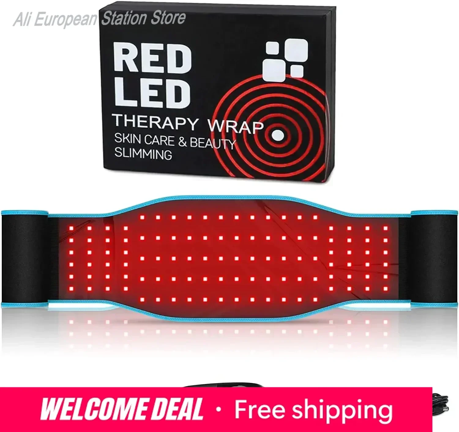 Dispositivo de Terapia de Luz Roja NUOYING de 120 LED, 660nm y 880nm, Envoltura de Luz Infrarroja Cercana para Alivio del Dolor Muscular Corporal
