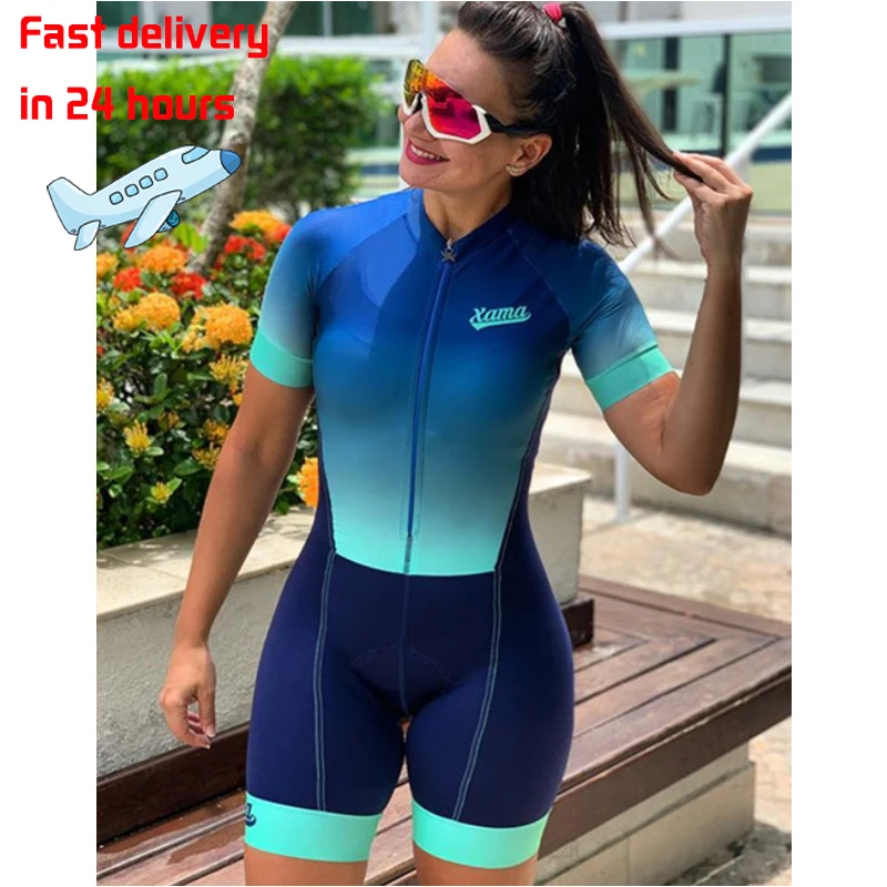 2023 XAMA Pro Low Price Women's Profession Triathlon Suit Clothes Biking Skinsuits Coupa De Ciclismo Rompers Jumpsuit 20D Kits