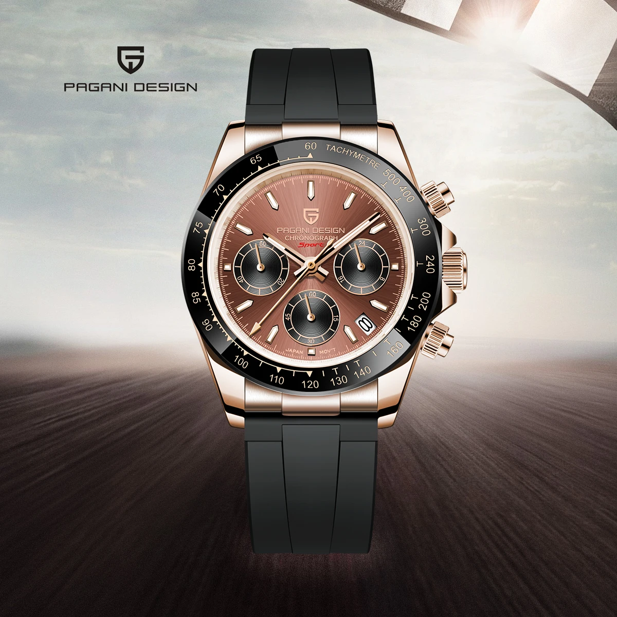 

Мужские часы PAGANI DESIGN 2026, новые, золотые, спортивные, хронограф, люкс, кварцевые, с японским механизмом VK63, из нержавеющей стали, водонепроницаемые.