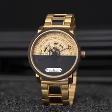 Men's Waterproof Wooden and Steel Automatic Watch #2