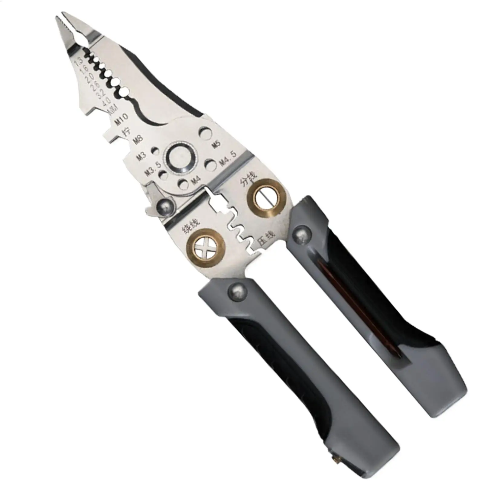 

Small Wire Stripper Wire Crimping Cutter Cable Stripper Precise Foldable Electricians Hand Stripping Tool For Professionals