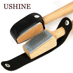 USHINE-Chaussures de danse latine pour hommes et filles, salle de Rhlatine, ballet lumineux, brosse