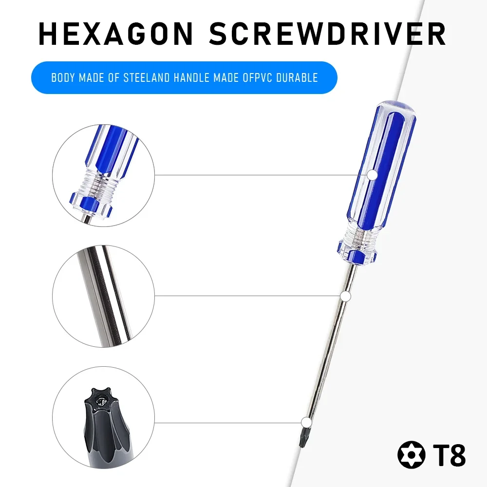 T8 Precision Screwdriver Security Magnetic Screwdriver Bits Hardware Repair Tool Compatible For Dyson V7 V8 V10 Vacuum Cleaner