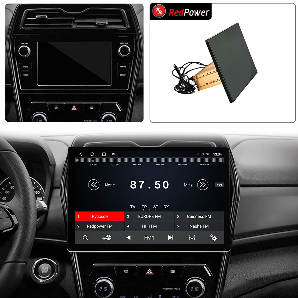 12.95 inch car radio redpower HiFi for Ssangyong Tivoli 2019 2021 Android 10.0 DVD player audio video DSP CarPlay 2 Din