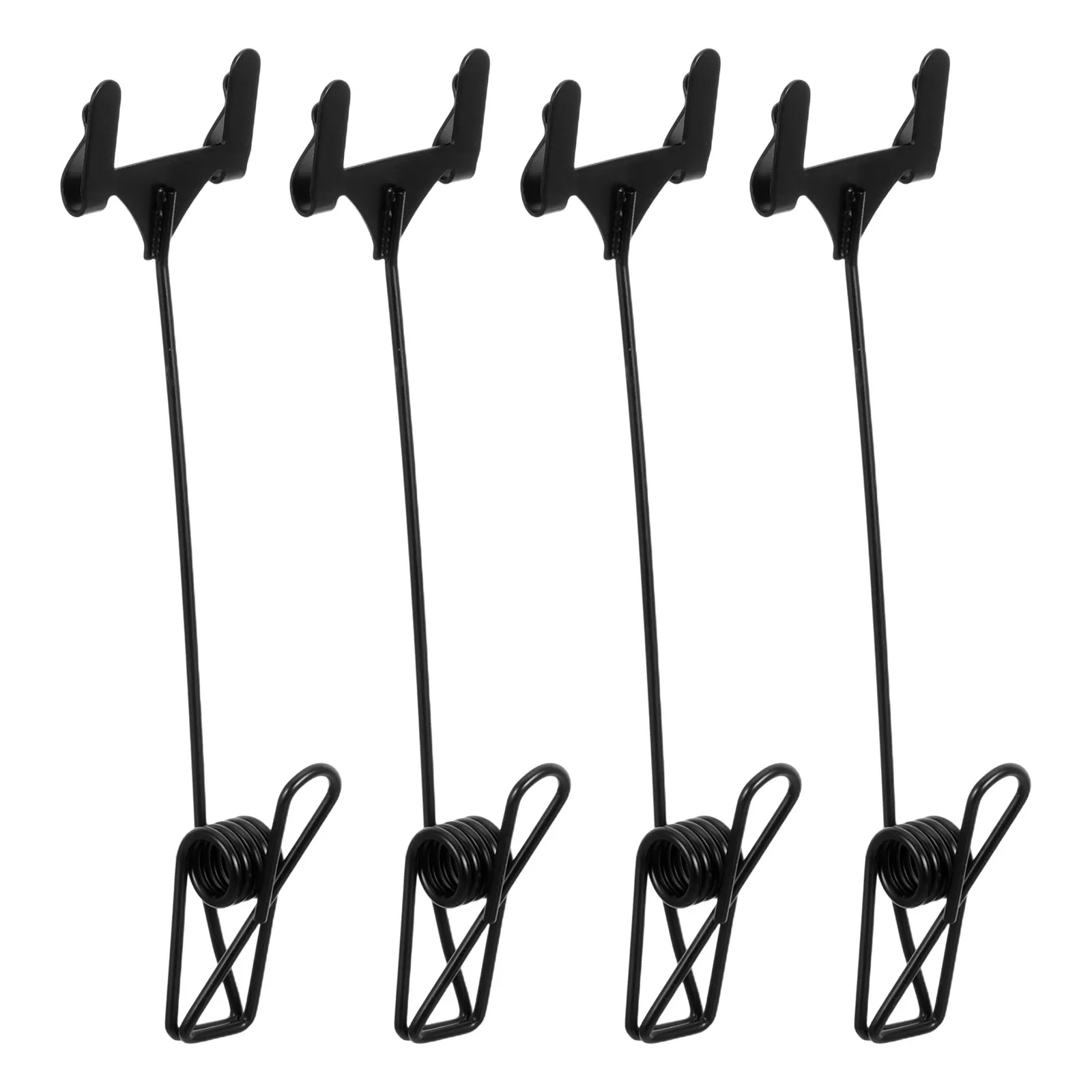 4Pcs Retail Price Tag Holder Clips Metal Sign Display for Shelf Label Cards Vendor Table Price Signs Holder Black