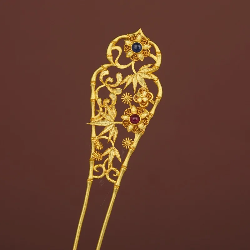 

Премиальная заколка для волос в древнем китайском стиле для женщин, аксессуар для волос Hanfu, новый китайский дизайн, палочка для волос, элегантная прическа, подарок