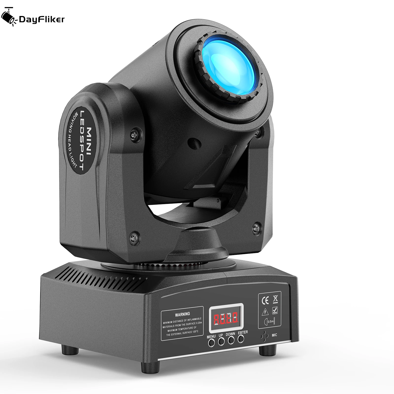 

DayFlicker 150W RGBW Spot LED Black Moving Head Gobos Stage Light DMX512 Voice Control For Disco DJ Party Wedding Christmas