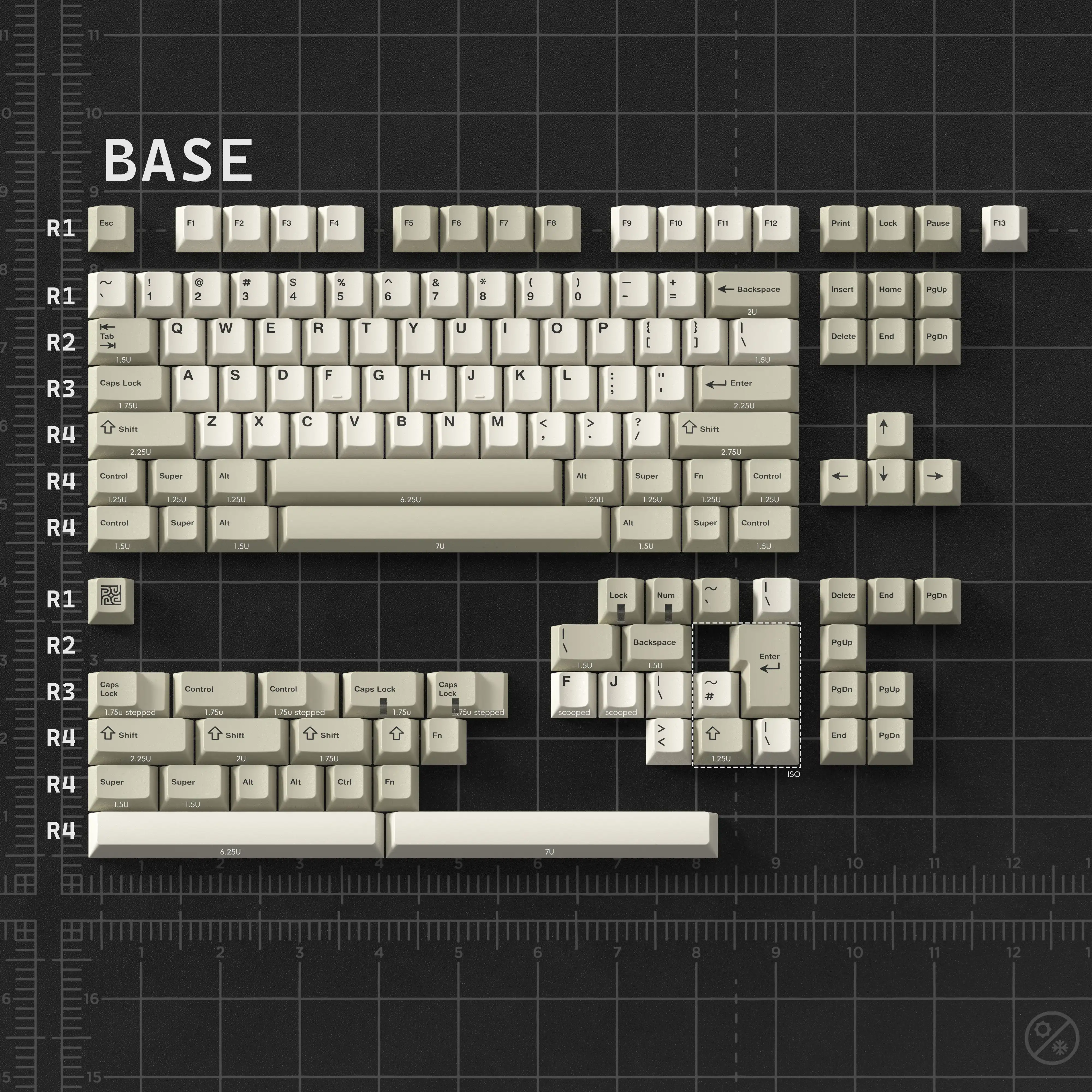 [Base kit] PBTfans Corporate Beige Dye-sub Cherry profile PBT material KBDfans Keycaps