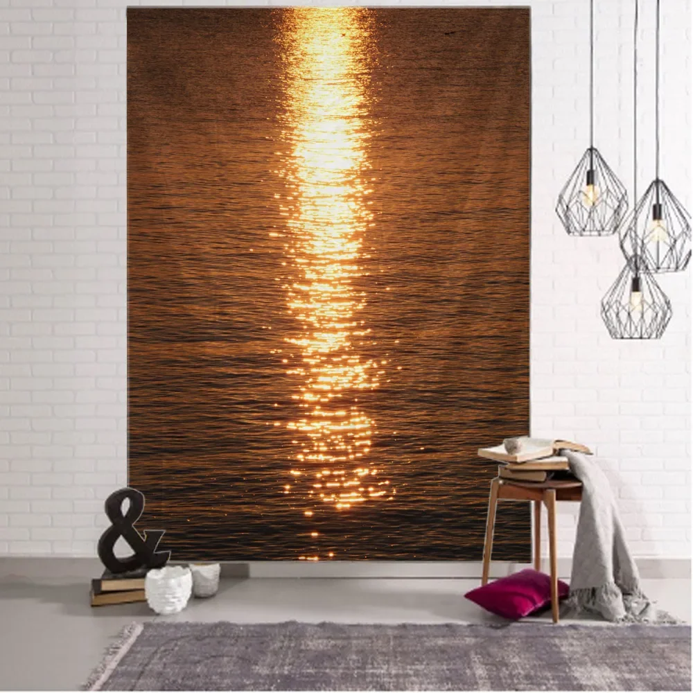 Sea wave light art tapestry room decoration wall hanging cloth psychedelic hippie dormitory living room wall decoration tapestry