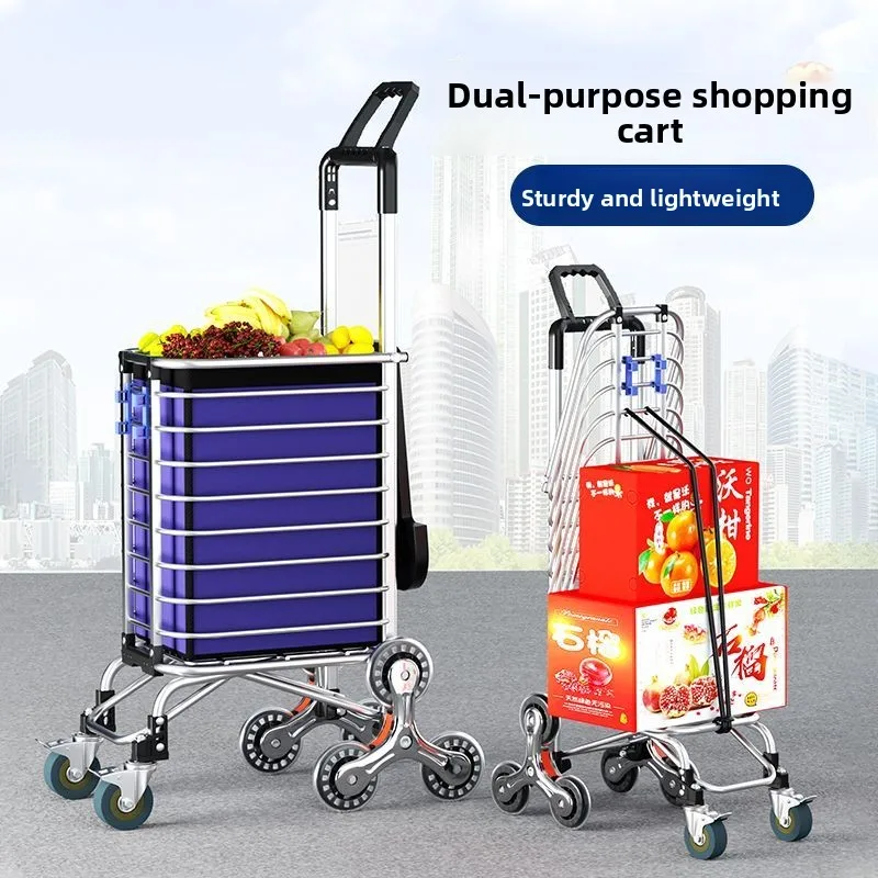 portable-folding-shopping-cart-small-pulling-hand-drawn-elderly-vegetable-buying-car-stacked-home-use-miniature-trailer