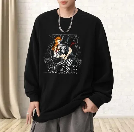 

Футболка мужская осенняя однотонная пара повседневная футболка с длинными рукавами и графическим рисунком ворона череп тренажерный зал пара футболка с принтом мужская одежда хип-хоп