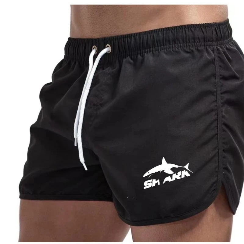 Men Lightweight Quick-Dry Beach Shorts With Adjustable Elastic Drawstring Pockets Machine Washable Smooth Fabric Sports Leisure