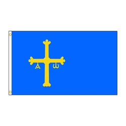 90x150cm Asturias Flag Autonomous Regions of Spain Banner Decoration FLAGLAND