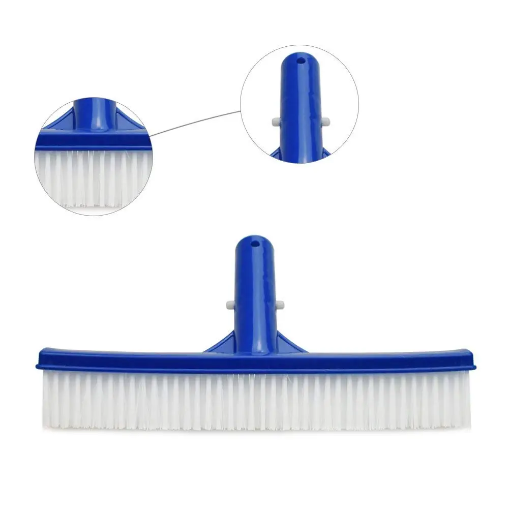 Escova de piscina para piso e parede de natação, cabeça de escova de limpeza traseira de plástico projetada para limpar paredes, telhas e pisos