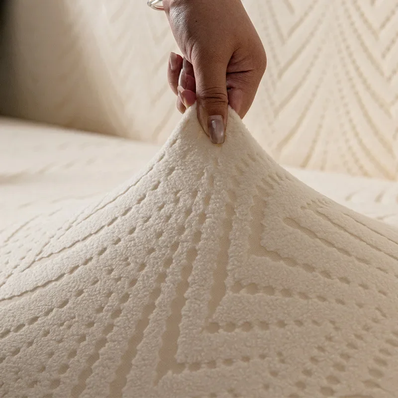 Jacquard Sofa Cover for Living Room Thick Elastic Sofa Cover 1/2/3/4/5 Seater L-Shaped Corner Sofa Cover