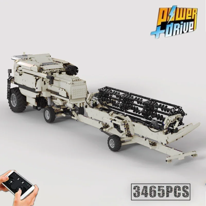 

NEW 1:17 Large Combine Harvester 3465PCS Model Buiding Kit Block Self-locking Bricks Birthday Christmas Gift