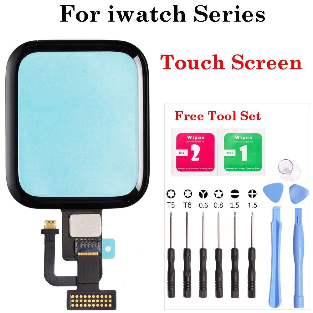 

Pop Touch Screen Digitizer For Apple Watch Series SE 1 2 3 4 5 6 38mm 42mm 40mm 44mm Front Outer Touch Panel Glass +Flex Cable +