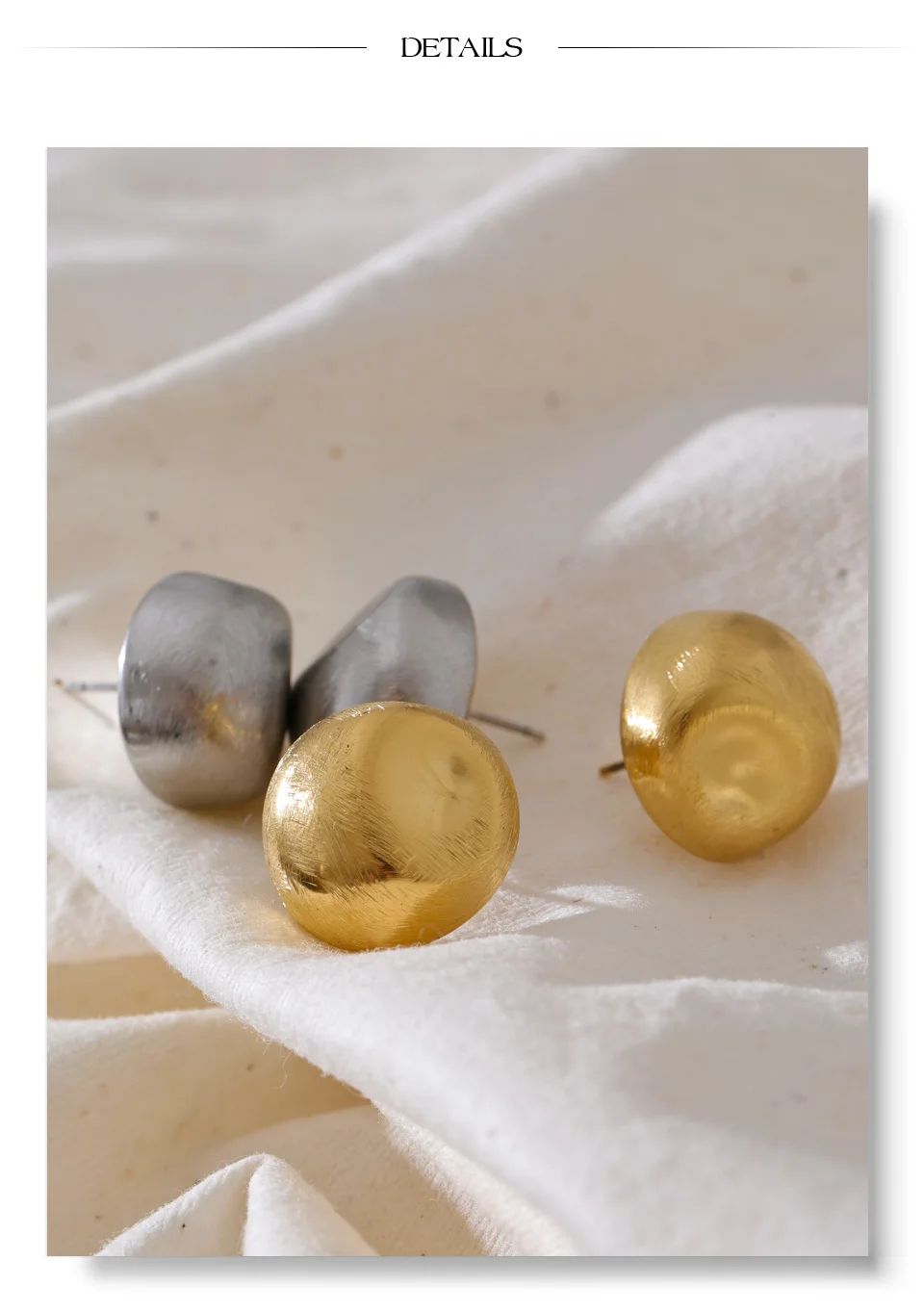 Yhpup 14k Metalldrahtzeichnung Edelstahl Quadratisch Geometrisch Leicht Ohrstecker für Damen Mode Einfacher Einzigartiger Schmuck – Detail 8