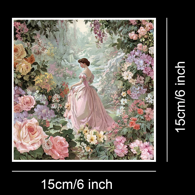 6"x6" Origami & Scrapbooking Paper Pack (36 Sheets): Floral/Geometric Prints for Journal, Card DIY & Crafts.