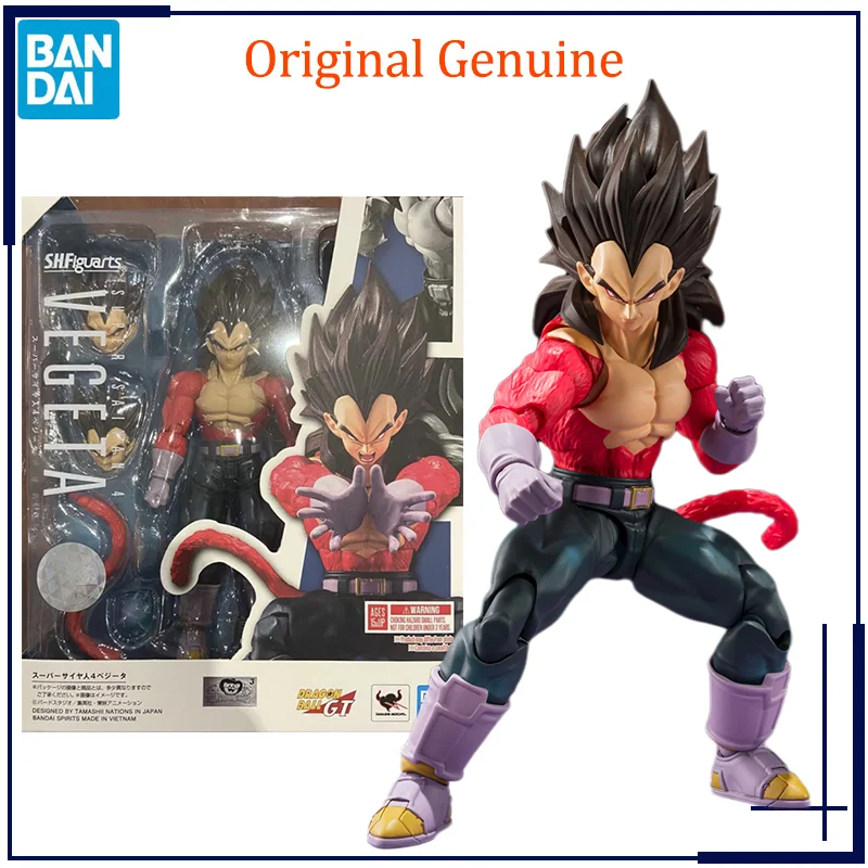 

Оригинальная подлинная модель S.H.Figuarts Dragon Ball GT Super Saiyan 4, Vegeta Bandai, аниме-модель, игрушки, экшн-фигурки, подарки, коллекционные