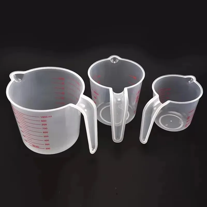 250/500/1000ml Baking Liquid Measuring Cups PVC Scale Cup Plastic Measuring Volume Beaker Kitchen Laboratory Jugs Tool