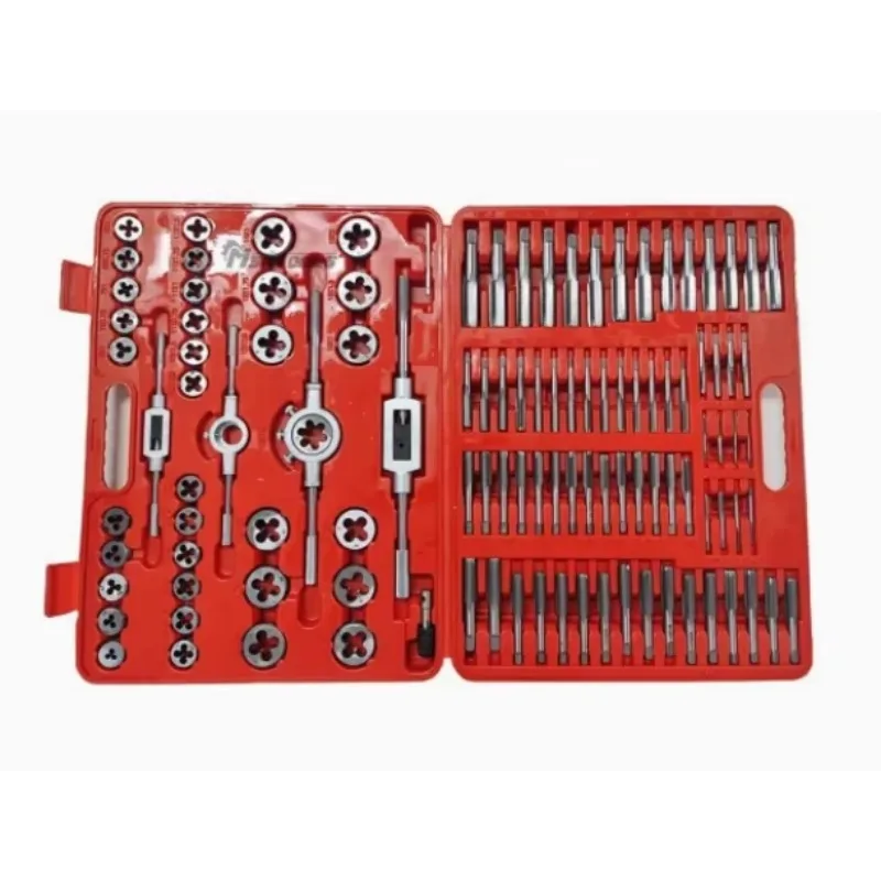 Professional 110PCS Metric Thread Tap and Die Set in Sturdy Case for Metal and Wood Working