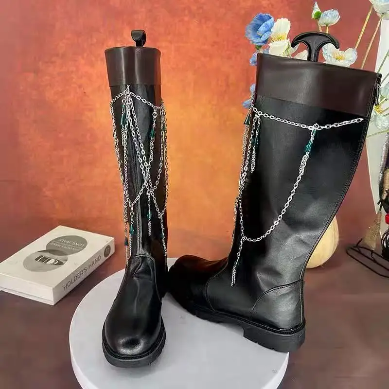 Heaven Official's Blessing Tian Guan Ci Fu San Lang Hua Cheng Cosplay Shoes Male Cos Boots Halloween jd;2