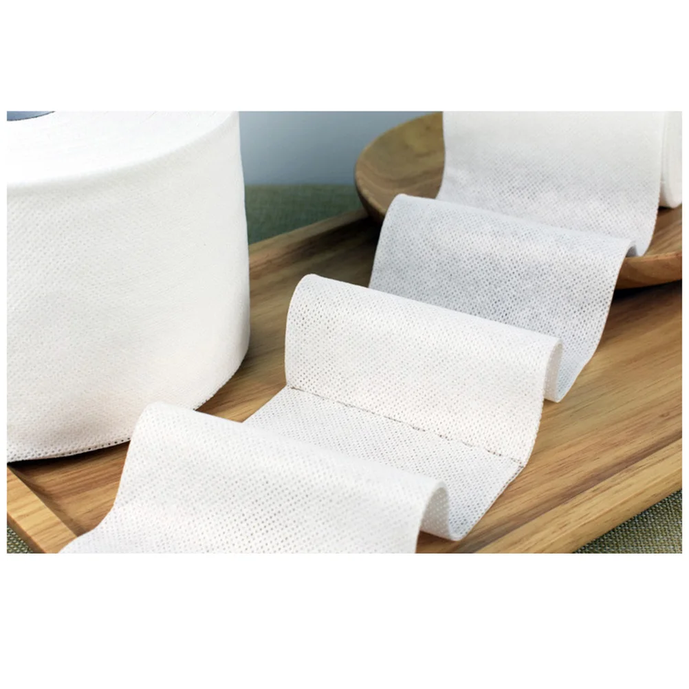 

Cotton Wash For Face Makeup Removal Soft Non-Woven Disposable Beauty Towel Wet Dry Tissue 1 Roll Travel Size 90 Sheets