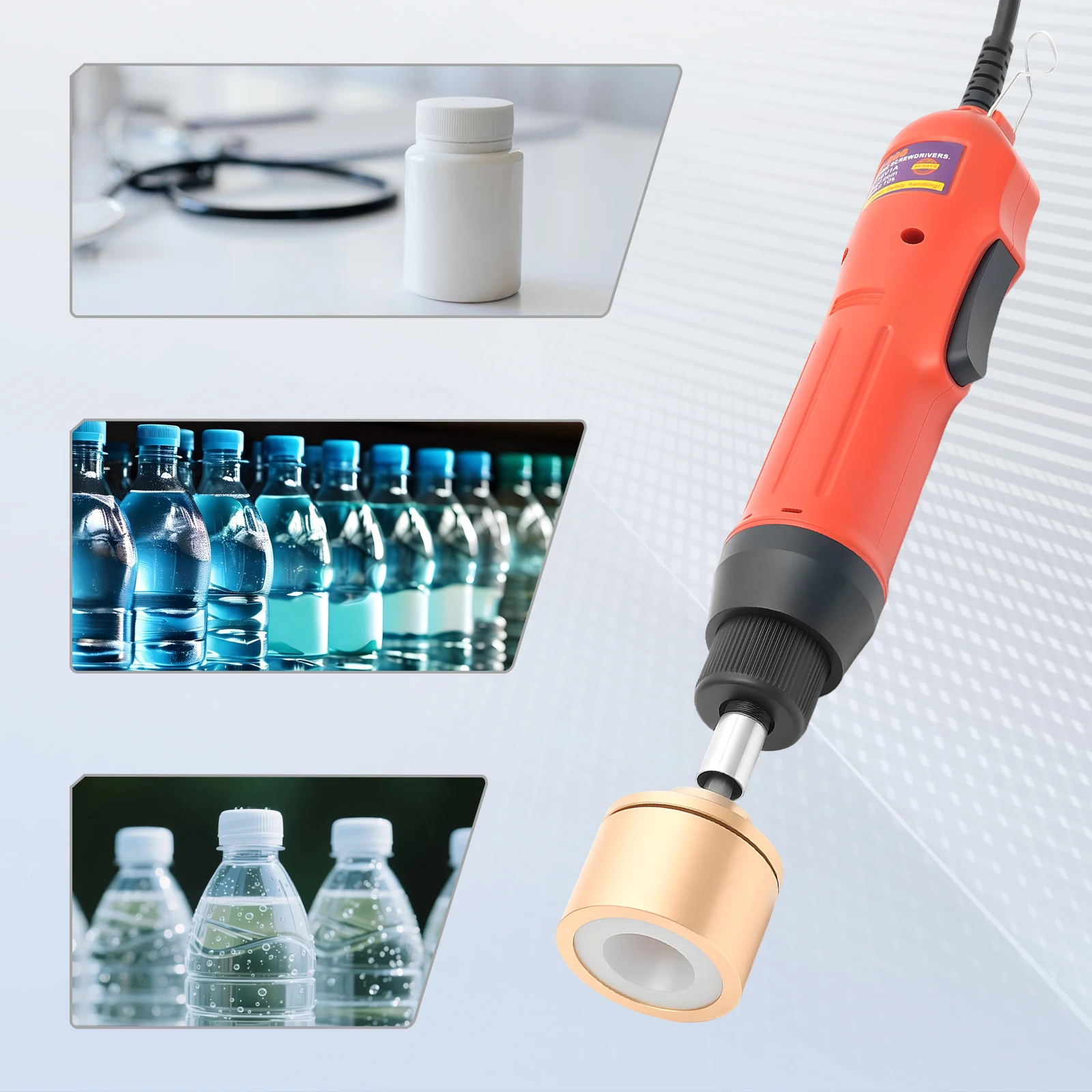 

Электрический ручной укупорщик бутылок 110В, для круглых крышек 10-30 мм, 20-50 крышек/мин, для упаковки жидкостей и твердых продуктов