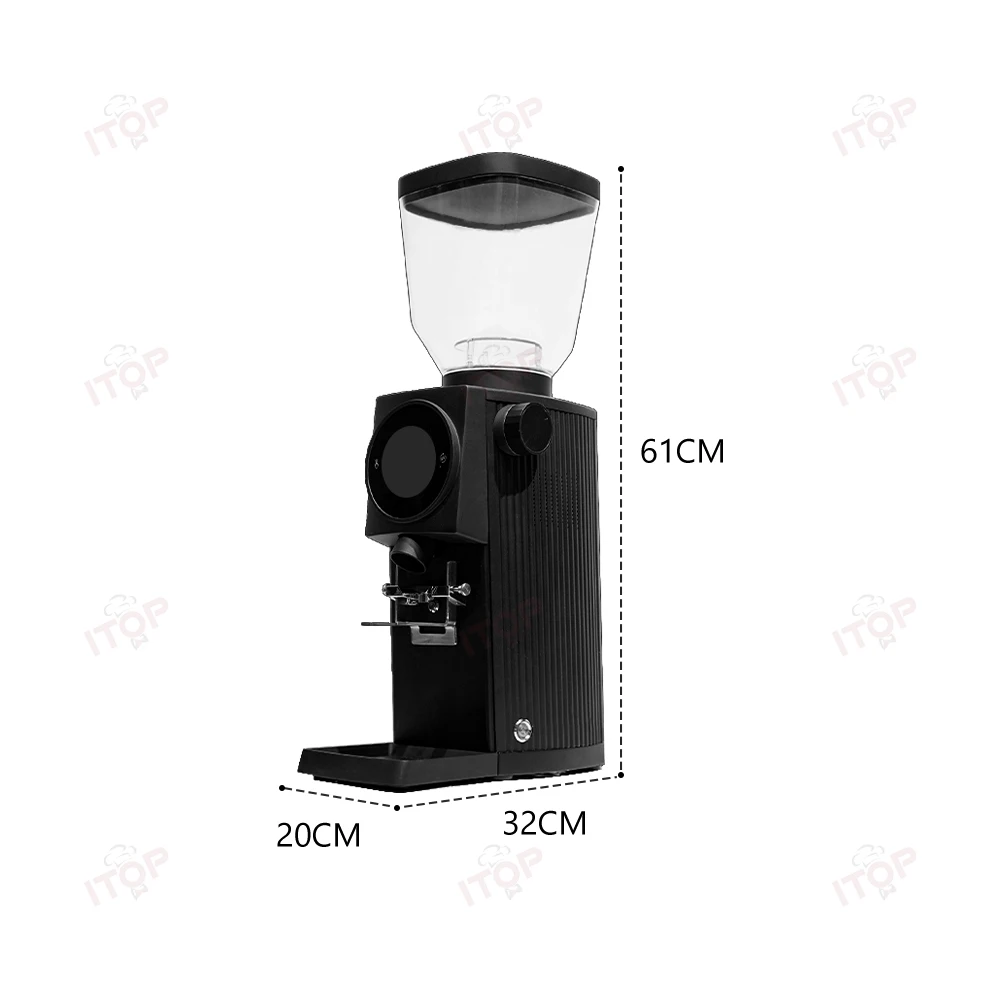 Itop Ge83 Commerciële Koffiebonenmolen Plasma Statische Eliminatie Ontwerp 83Mm Platte Braam Elektrische Espresso Koffiebonen Molenaar