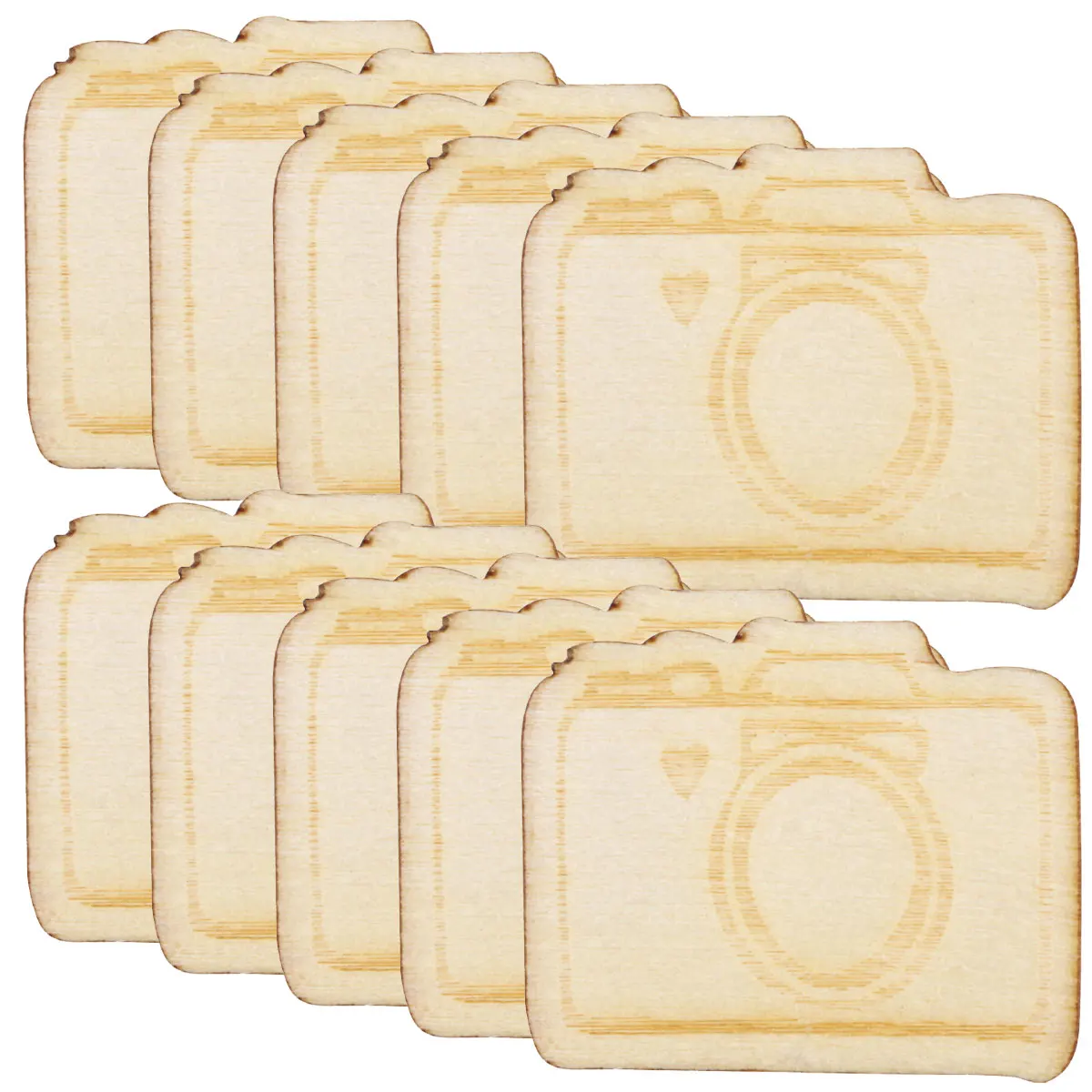 

10Pcs Wood Chips Decorations Unfinished Natural Wooden Cutouts for DIY Craft Projects Kids Learning Activities Holiday Party