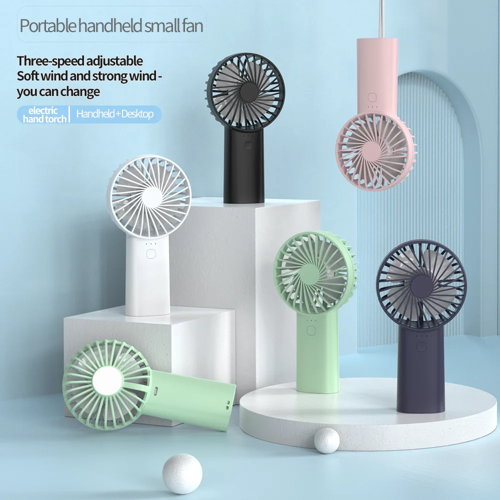 Mini ventilador portátil Air Cooler, bateria 1200mAh, USB recarregável, portátil, sem fio, Camping Fans produtos, ventilador para o verão, novo