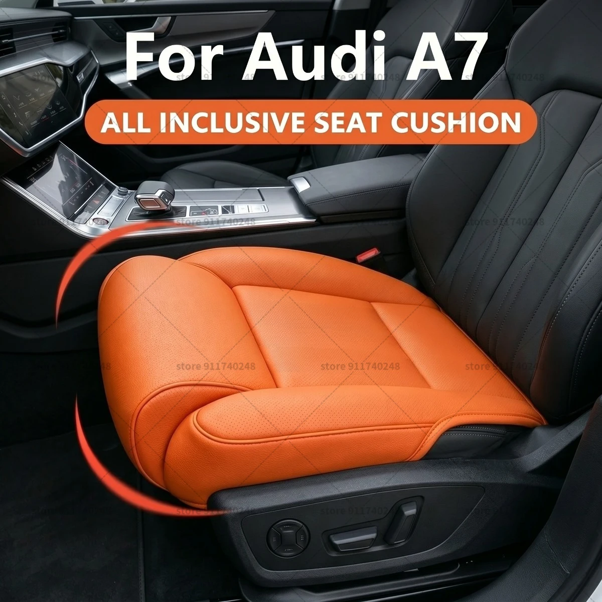 

For Audi A7 Seat Leg Support Extension Cushion Thigh Support Pillow Memory Foam Leather Leg Extender Interior Accessories