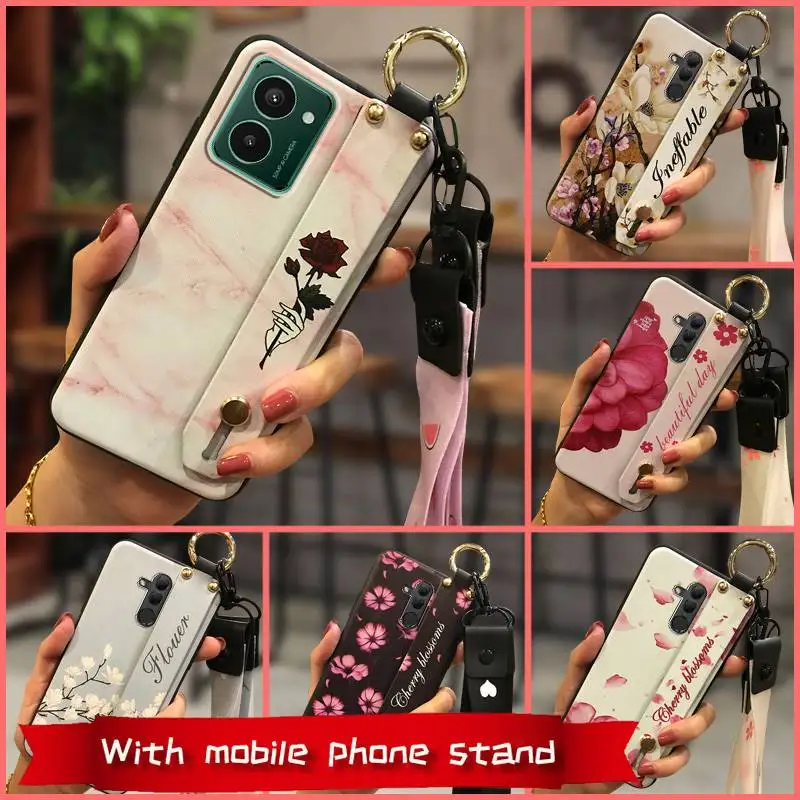 Flower Fashion Design Phone Case For Nokia HMD Pulse/Pulse+/Pulse Pro Back Cover Shockproof Durable Soft case Kickstand